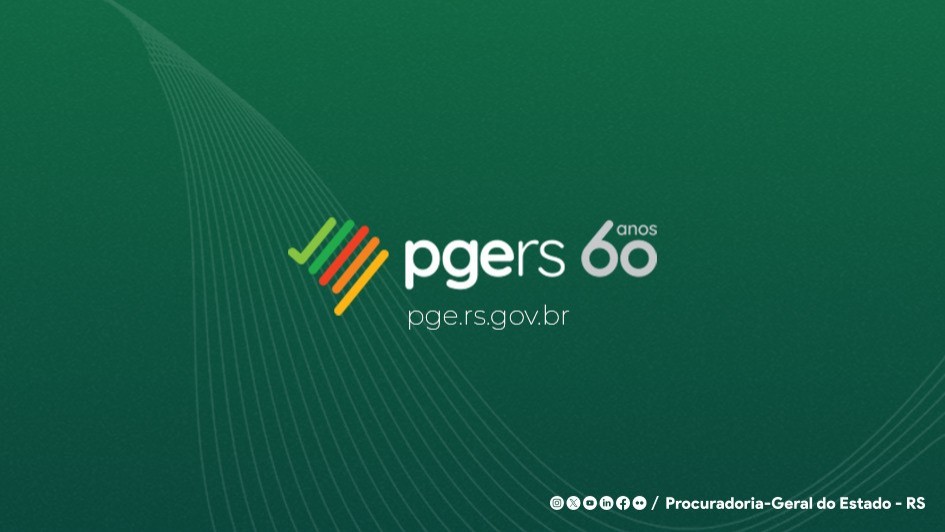 logo da PGERS ao centro com o numeral 60 anos.